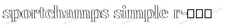 sportchamps simple r字体转换